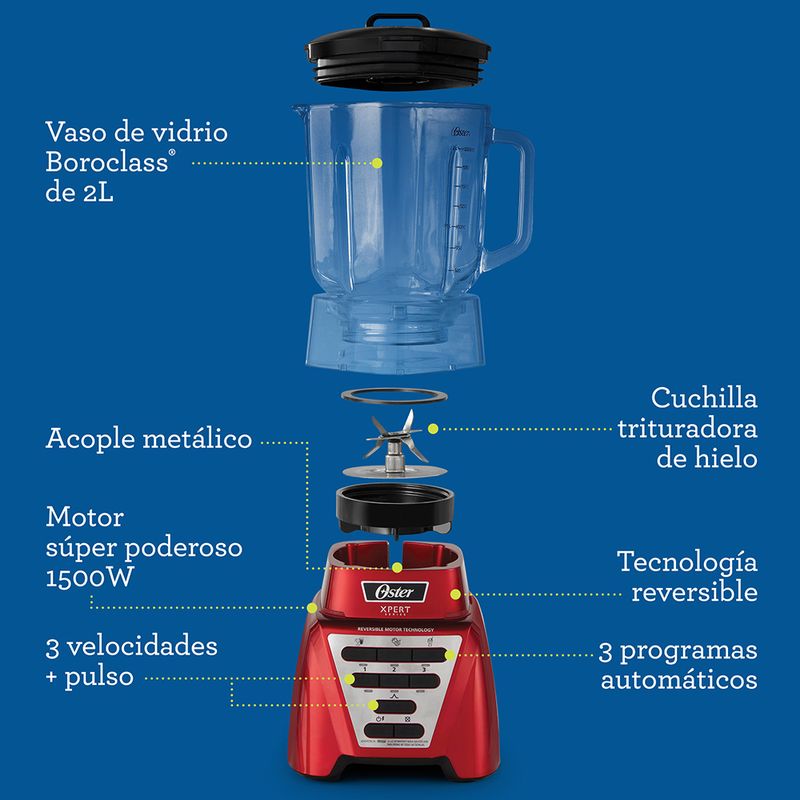 Vaso de vidrio licuadora oster xpert sale