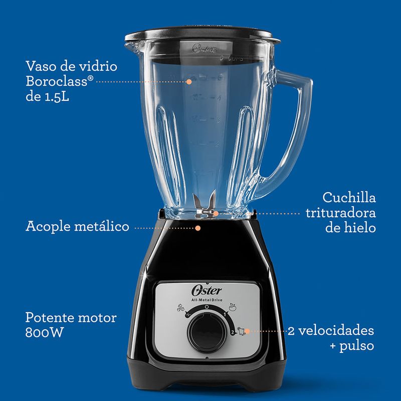 Licuadora-Oster®-con-Control-de-Perilla-2-Velocidades-mas-Pulso-con-Vaso-de-Vidrio-800-W-Negro-BLSTKAGBRD