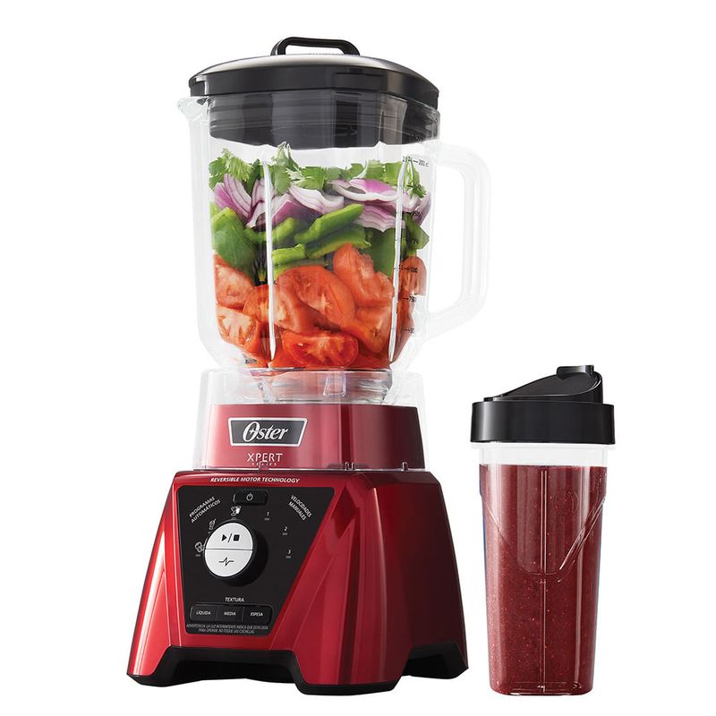 Licuadora-Xpert-Series™-Oster®-Motor-Reversible-con-Control-de-Texturas-Vaso-de-Vidrio-y-Vaso-de-Tritan™-Blend-N-Go-Roja--BLST3B-RPG