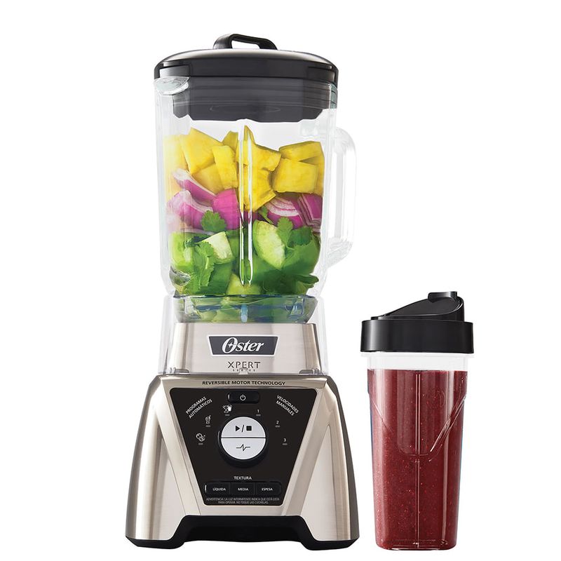 Licuadora-Xpert-Series™-Oster®-3-Programas-Automaticos-Control-de-Textura-Vaso-de-Vidrio-Vaso-Tritan™-Blend-N-Go-Niquelada-BLST3B-CPG