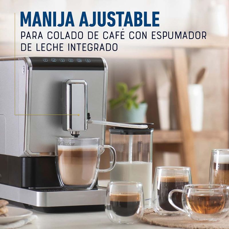 Cafetera-Oster®-Super-Automatica-para-Espresso-con-20-Bar-de-Presion-Plateada