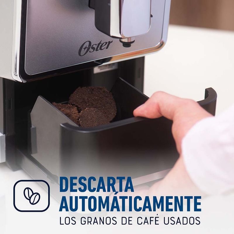 Cafetera-Oster®-Super-Automatica-para-Espresso-con-20-Bar-de-Presion-Plateada