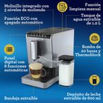 Cafetera-Oster®-Super-Automatica-para-Espresso-con-20-Bar-de-Presion-Plateada