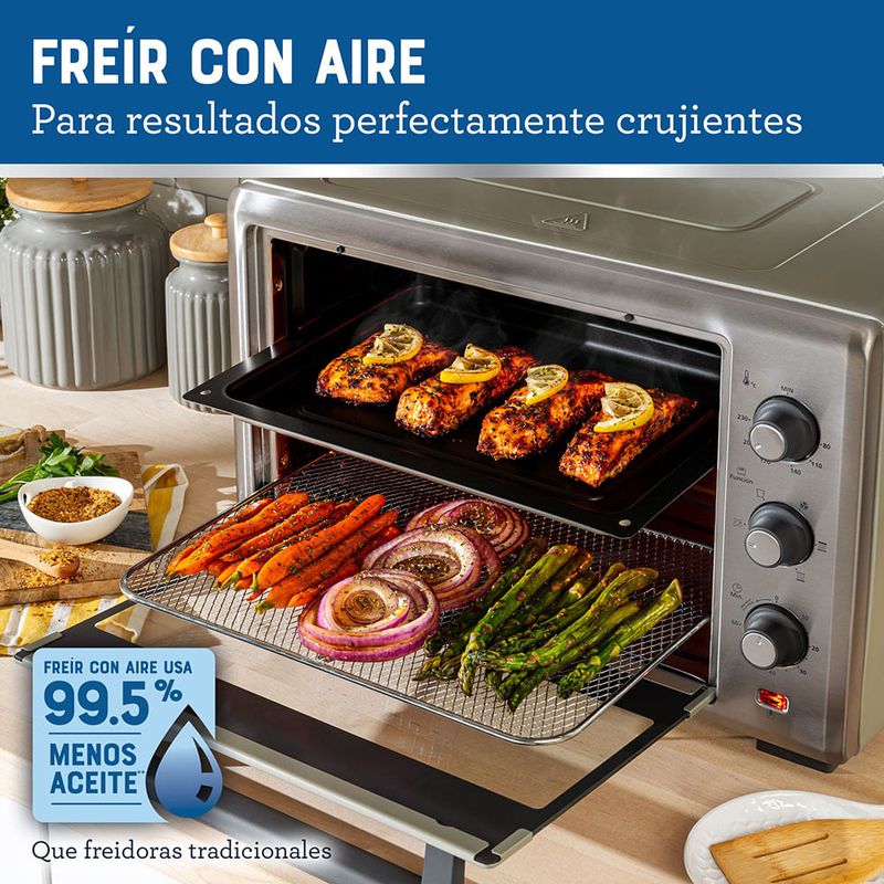 Horno-con-Freidora-de-Aire-Oster®-Capacidad-de-35-Litros-Recubrimiento-Antiadherente-Plateado-TSSTTVLS35NS
