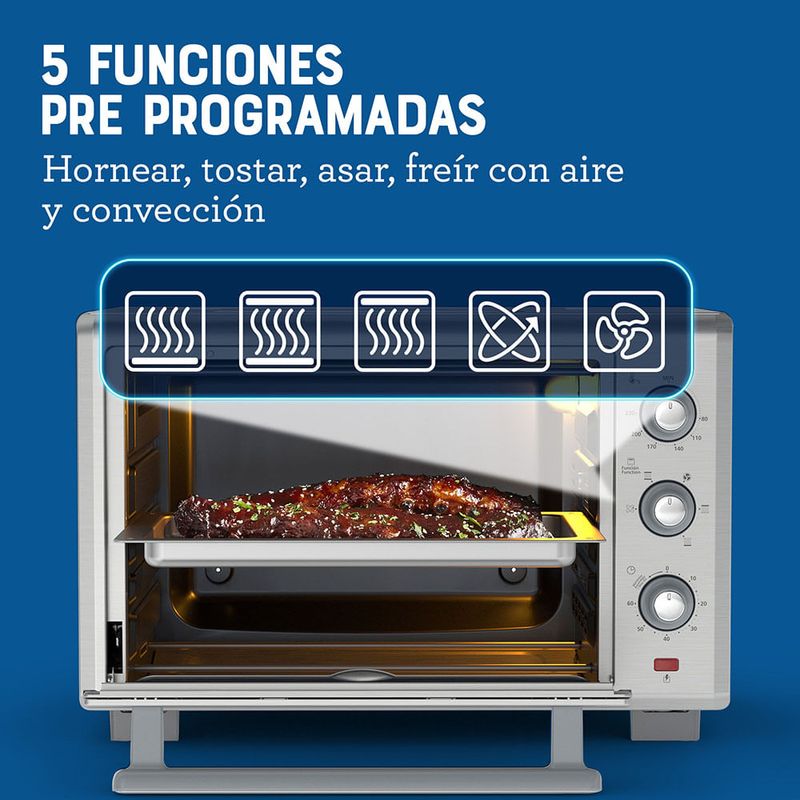 Horno-con-Freidora-de-Aire-Oster®-Capacidad-de-35-Litros-Recubrimiento-Antiadherente-Plateado-TSSTTVLS35NS