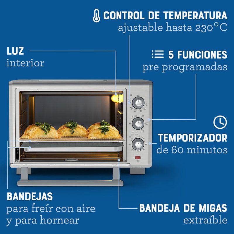 Horno-con-Freidora-de-Aire-Oster®-Capacidad-de-35-Litros-Recubrimiento-Antiadherente-Plateado-TSSTTVLS35NS