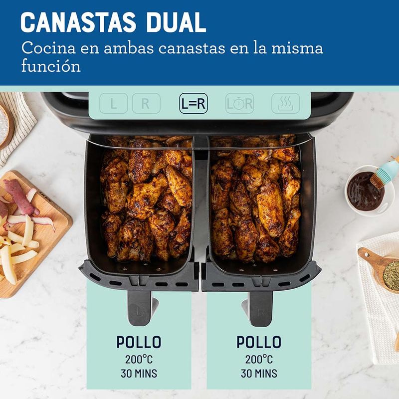 Freidora-de-Aire-Dual-Oster®-con-Recubrimiento-Antiadherente-DiamondForce-2-Canastas-Capacidad-76-Lt-CKSTAF7MCDDF