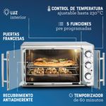 Horno-con-Freidora-de-AireOster®-Recubrimiento-Antiadherente-para-una-Facil-Limpieza-42-Lt-Puertas-Estilo-Frances-Plateado-TSSTTVFDMAFNS