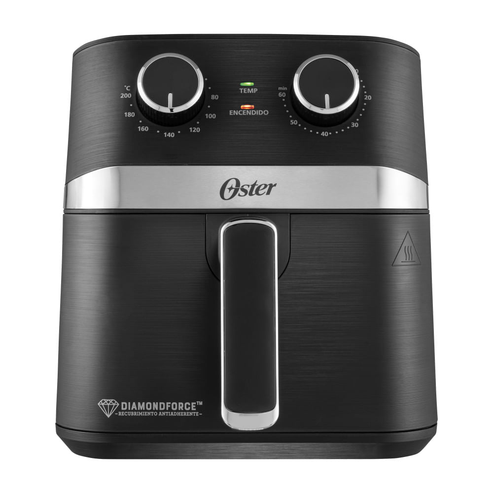 Oster® Freidora de Aire Manual, 4L de Capacidad, Recubrimiento Oster® DiamondForce, con Controles de Tiempo y Temperatura, CKSTAF401MDF