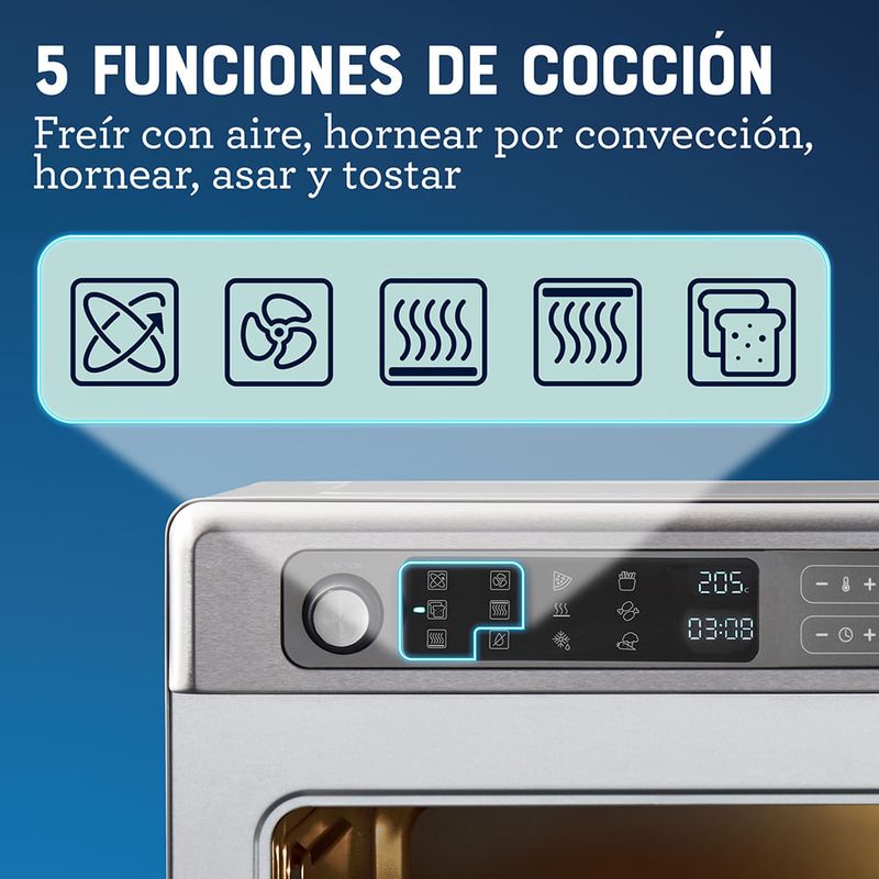 Oster®-Horno-con-Freidora-de-Aire-Digital-Capacidad-de-22L-Revestimiento-Antiadherente-Interno-TSSTTVDAF1NS