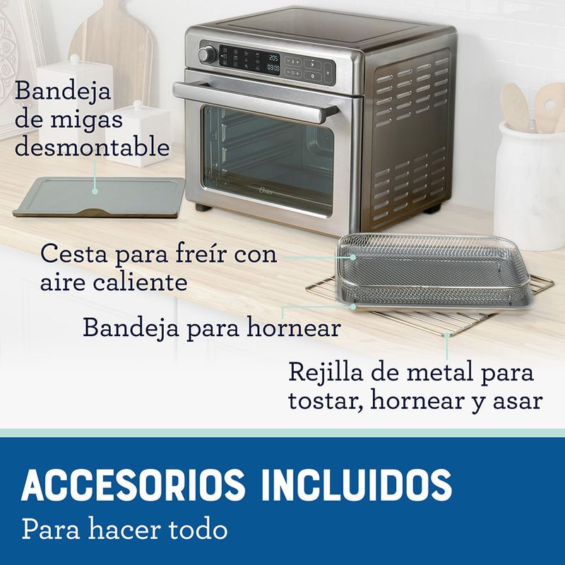 Oster®-Horno-con-Freidora-de-Aire-Digital-Capacidad-de-22L-Revestimiento-Antiadherente-Interno-TSSTTVDAF1NS