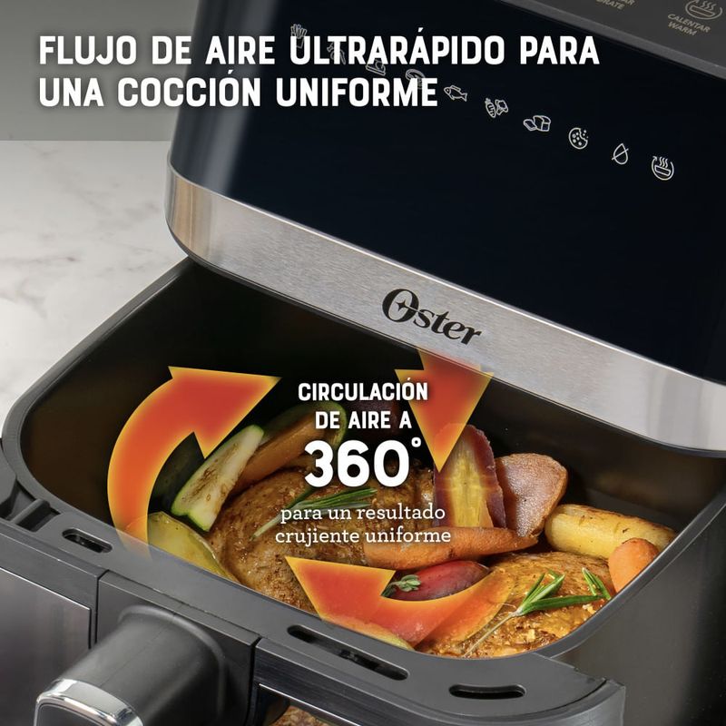 Oster®-Freidora-de-Aire-Digital-con-Recubrimiento-Oster®-DiamondForce-4L-de-Capacidad-con-10-Programas-Automaticos-CKSTAF40WDDF